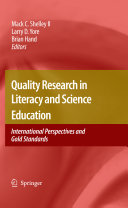 Copertina  Quality research in literacy and science education : international perspectives and gold standards