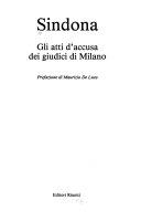 Copertina  Sindona : gli atti d'accusa dei giudici di Milano 