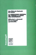 Cover  La formazione continua nel turismo al tempo dell'occupabilità : riflessioni e strumenti da un progetto sperimentale