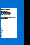 Cover  Strategie tecnologiche e competitivita delle imprese : licensing e outsourcing tecnologico