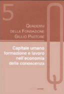 Cover  Capitale umano, formazione e lavoro nell'economia della conoscenza