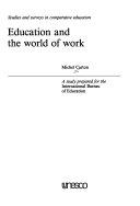 Cover  Education and the world of work