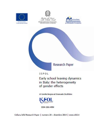 Cover  Early school leaving dynamics in Italy [Risorsa elettronica] : the heterogeneity of gender effects