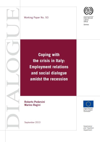 Cover  Coping with the crisis in Italy [Risorsa elettronica] : employment relations and social dialogue amidst the recession