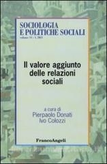 Cover  Il valore aggiunto delle relazioni sociali