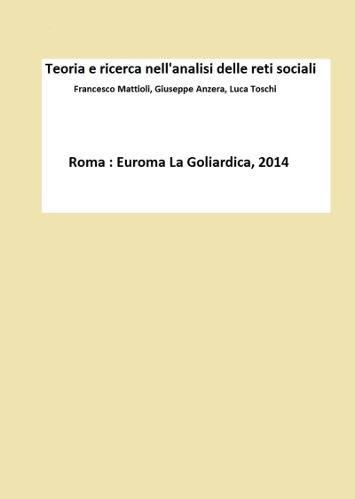 Cover  Teoria e ricerca nell'analisi delle reti sociali