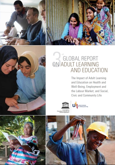 Cover  3rd Global report on adult learning and education [Risorsa elettronica] : the impact of adult learning and education on health and
well-being; employment and the labour market; and social, civic and community life