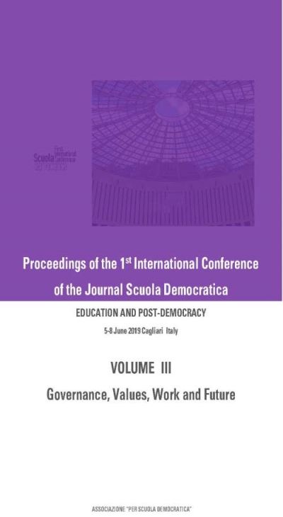 Cover  Proceedings of the 1st International Conference of the Journal Scuola Democratica [...] : Volume 3 :  Governance, Values, Work and Future 