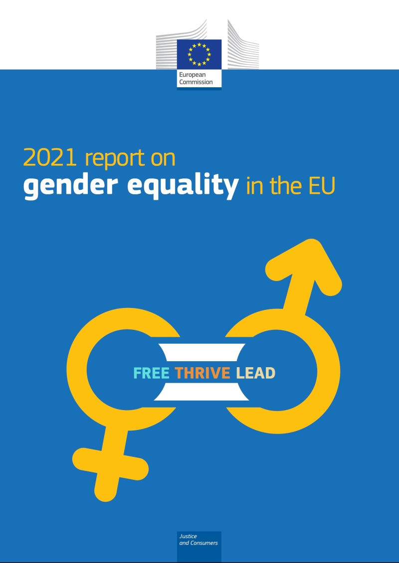 Cover  2021 report on gender equality in the EU