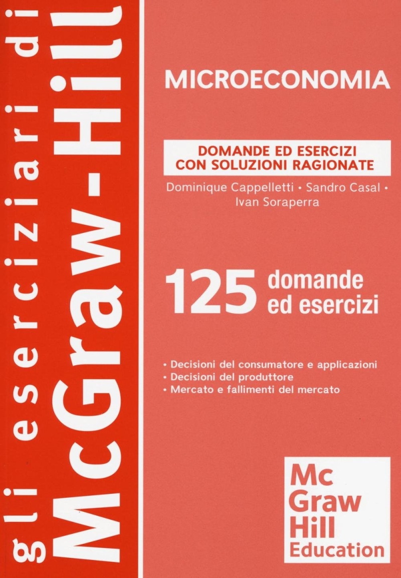 Cover  Domande ed esercizi di microeconomia con soluzioni ragionate